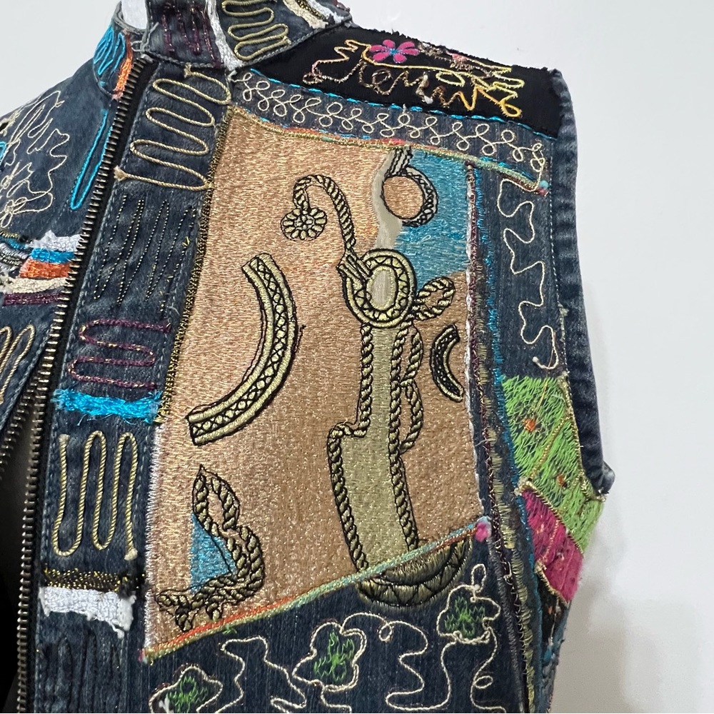 Chico's Multicolor Patchwork Vest - image 5